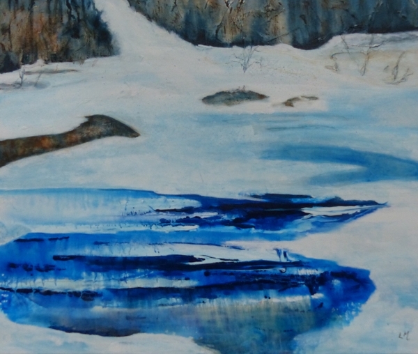 Spring Melt    20" X 24" Acrylic on canvas